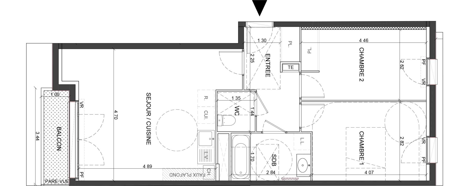 Appartement T3 de 61,40 m2 &agrave; L'Ha&yuml;-Les-Roses Centre