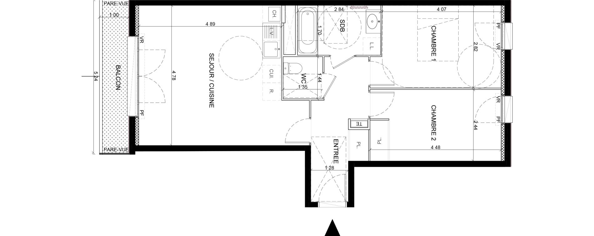 Appartement T3 de 60,34 m2 &agrave; L'Ha&yuml;-Les-Roses Centre