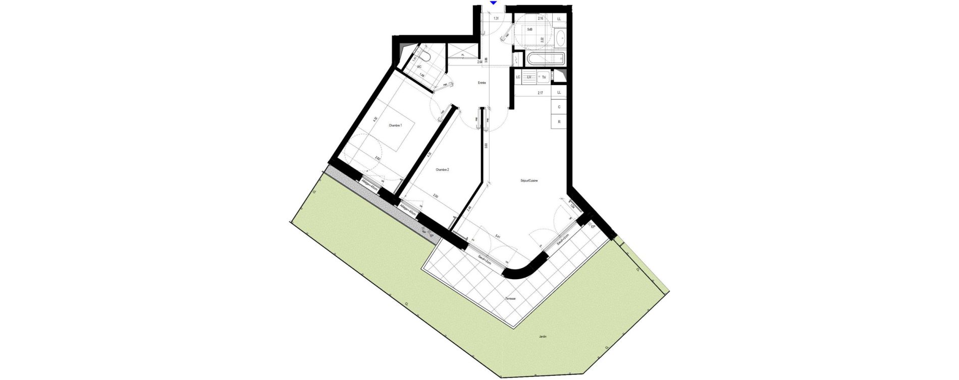 Appartement T3 de 63,76 m2 &agrave; L'Ha&yuml;-Les-Roses Le centre