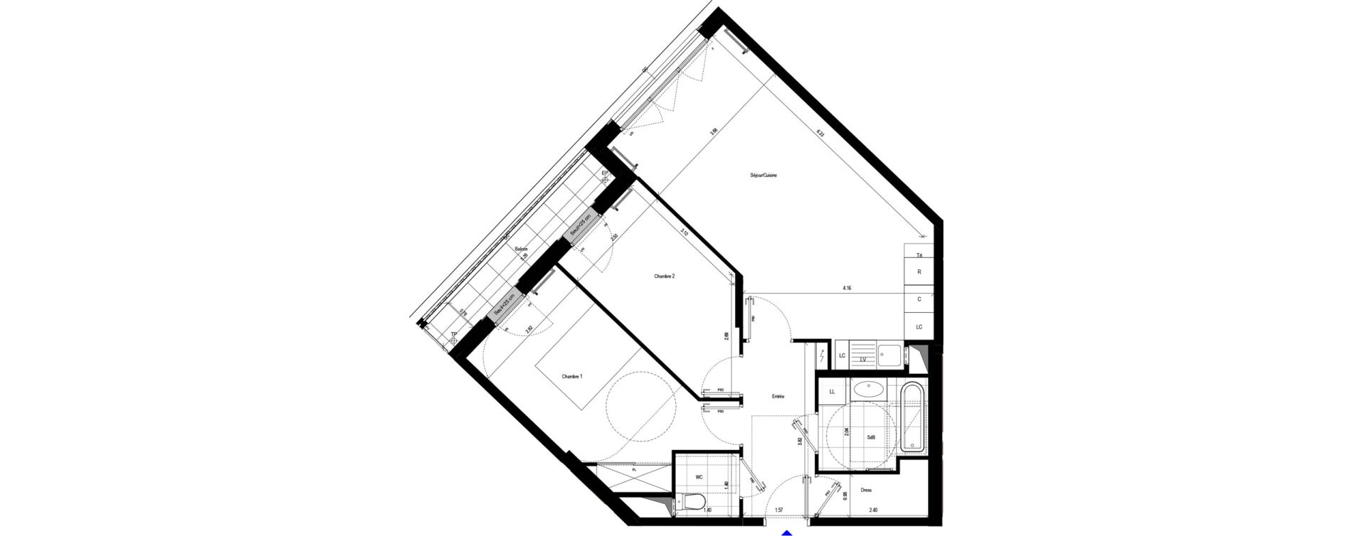 Appartement T3 de 68,07 m2 &agrave; L'Ha&yuml;-Les-Roses Le centre