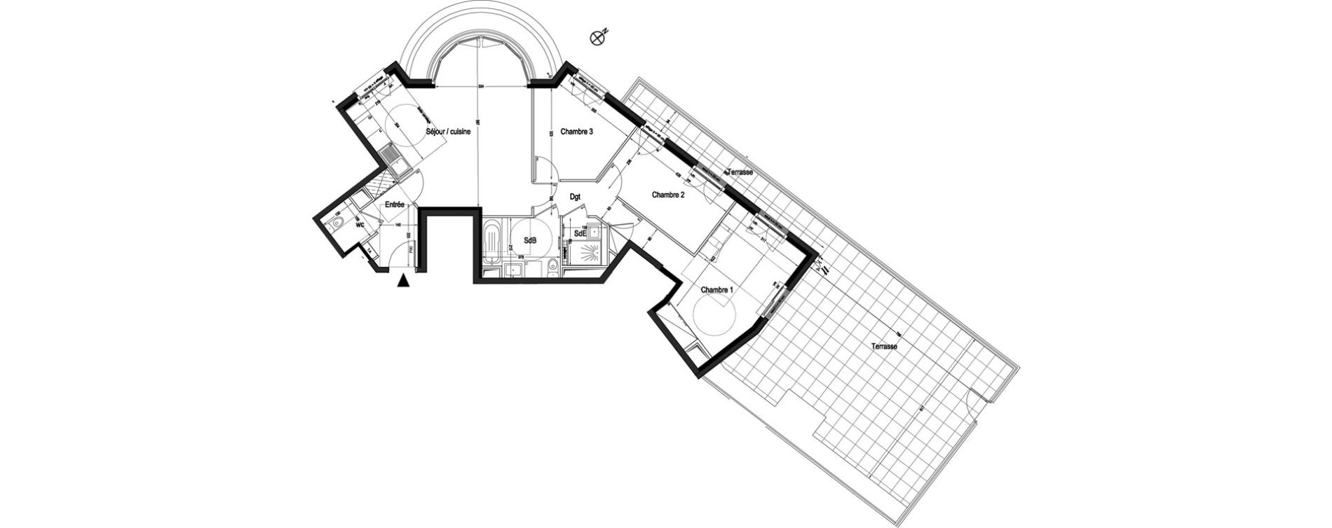 Appartement T4 de 83,78 m2 &agrave; L'Ha&yuml;-Les-Roses Centre