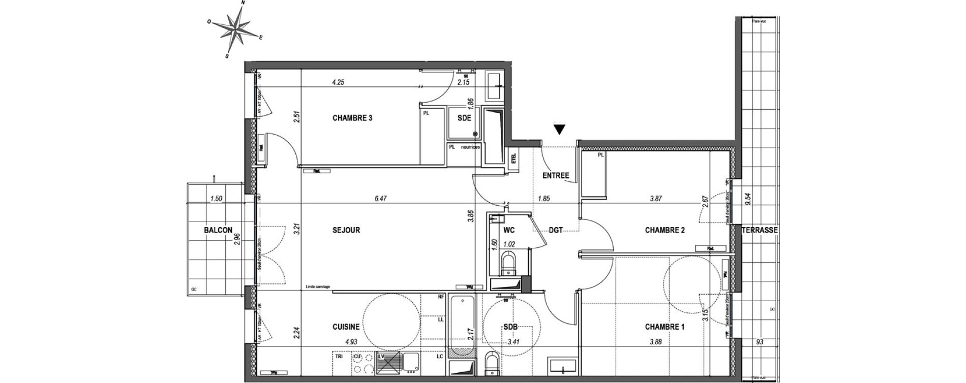 Appartement T4 de 82,45 m2 &agrave; L'Ha&yuml;-Les-Roses Paul hochart