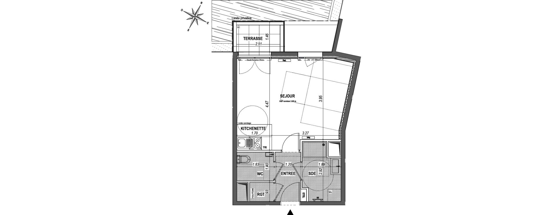 Appartement T1 de 33,78 m2 &agrave; L'Ha&yuml;-Les-Roses Paul hochart