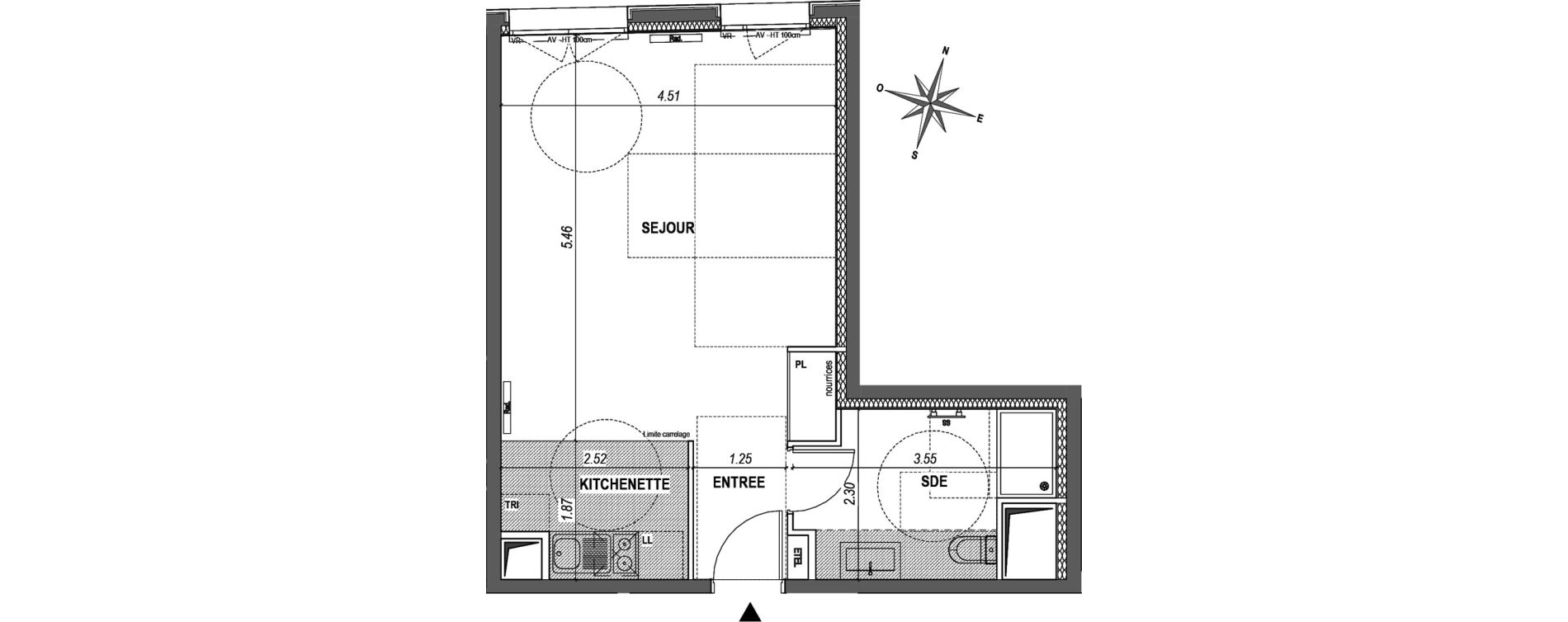 Appartement T1 de 38,43 m2 &agrave; L'Ha&yuml;-Les-Roses Paul hochart