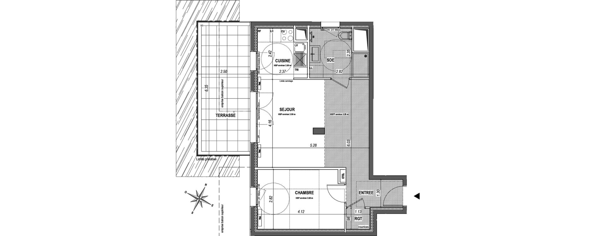 Appartement T2 de 49,40 m2 &agrave; L'Ha&yuml;-Les-Roses Paul hochart
