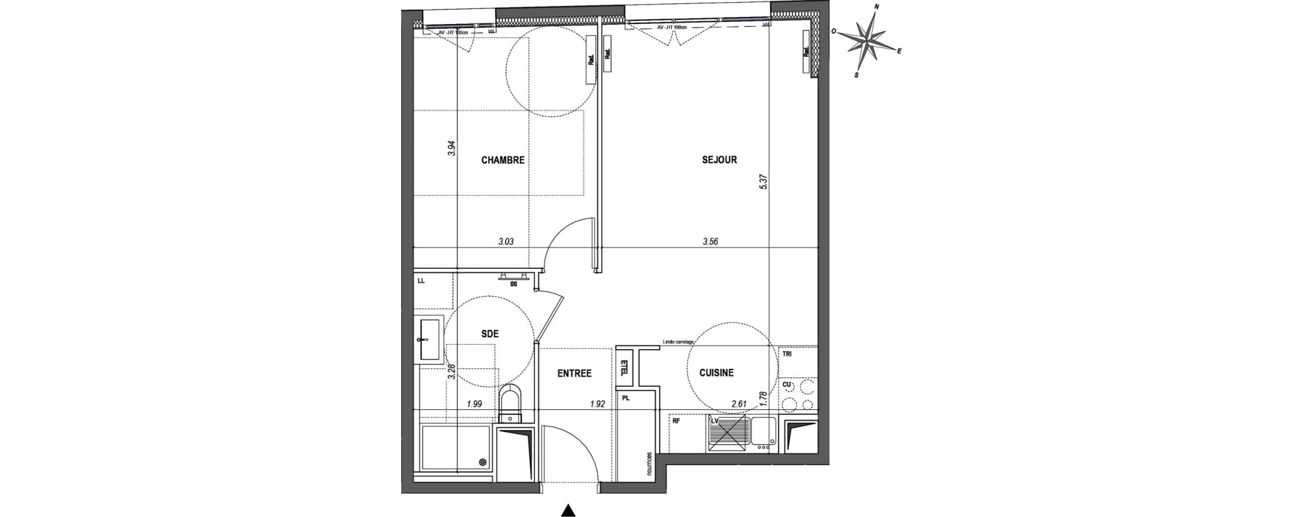 Appartement T2 de 46,42 m2 &agrave; L'Ha&yuml;-Les-Roses Paul hochart