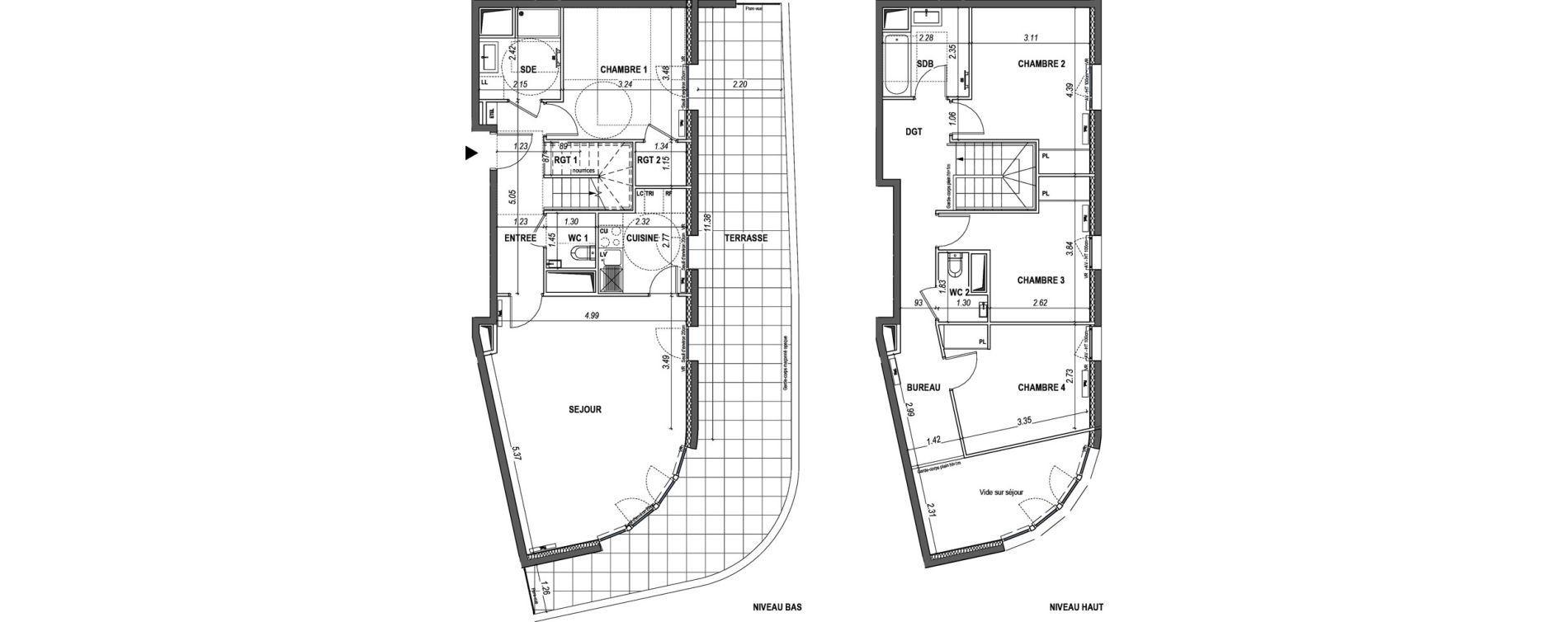 Duplex T5 de 119,45 m2 &agrave; L'Ha&yuml;-Les-Roses Paul hochart