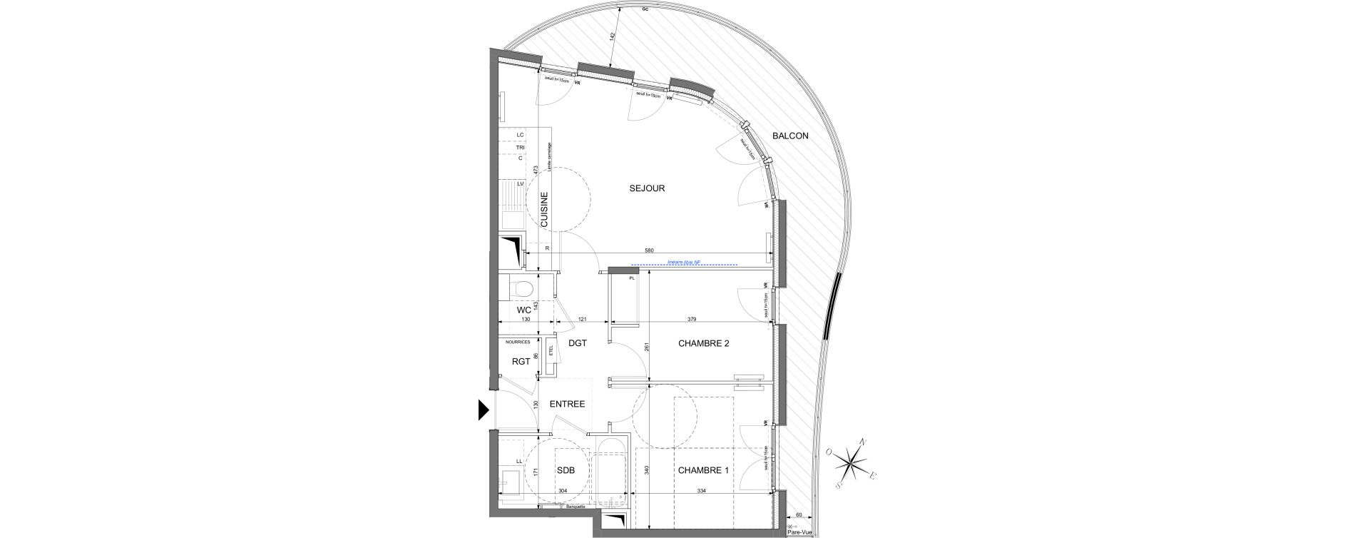 Appartement T3 de 61,91 m2 &agrave; L'Ha&yuml;-Les-Roses Paul hochart