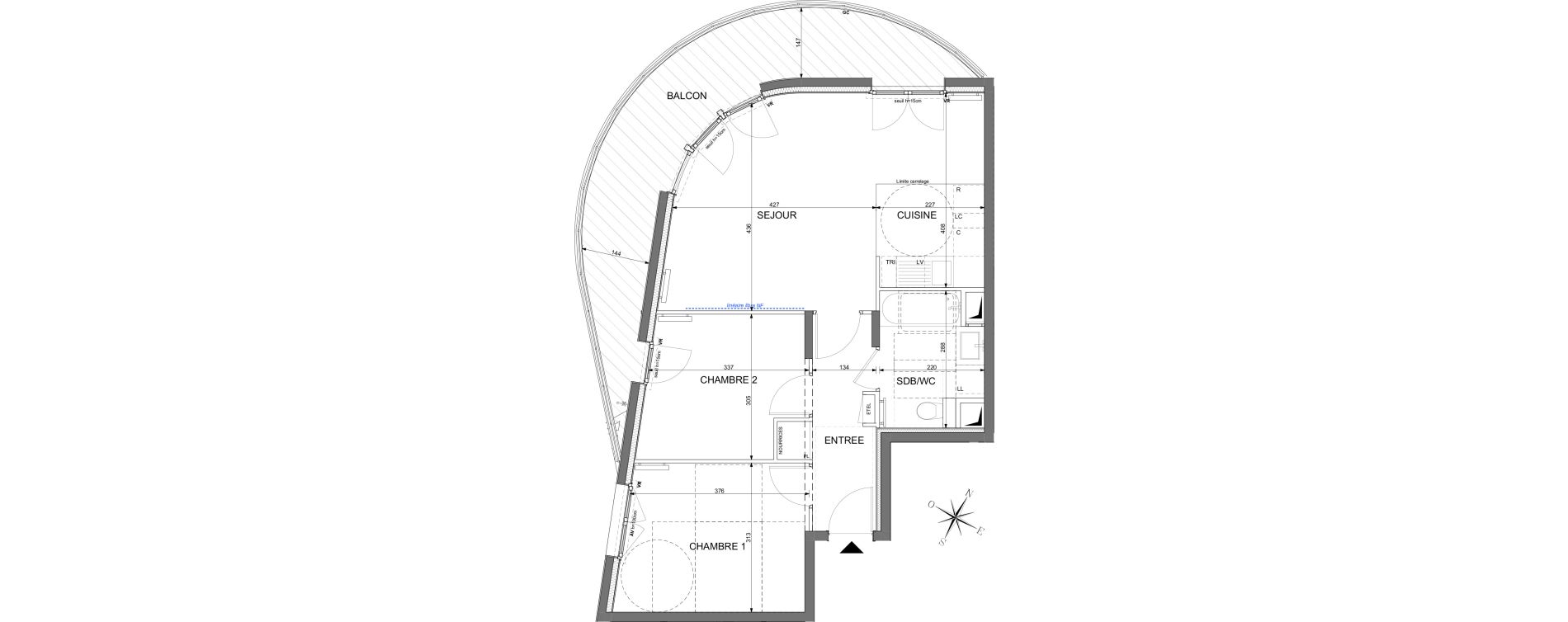 Appartement T3 de 61,40 m2 &agrave; L'Ha&yuml;-Les-Roses Paul hochart