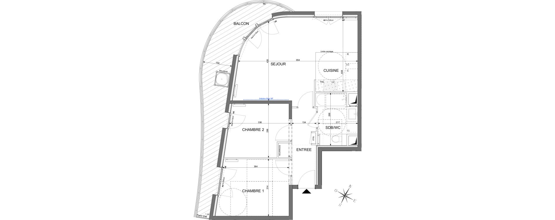 Appartement T3 de 61,10 m2 &agrave; L'Ha&yuml;-Les-Roses Paul hochart