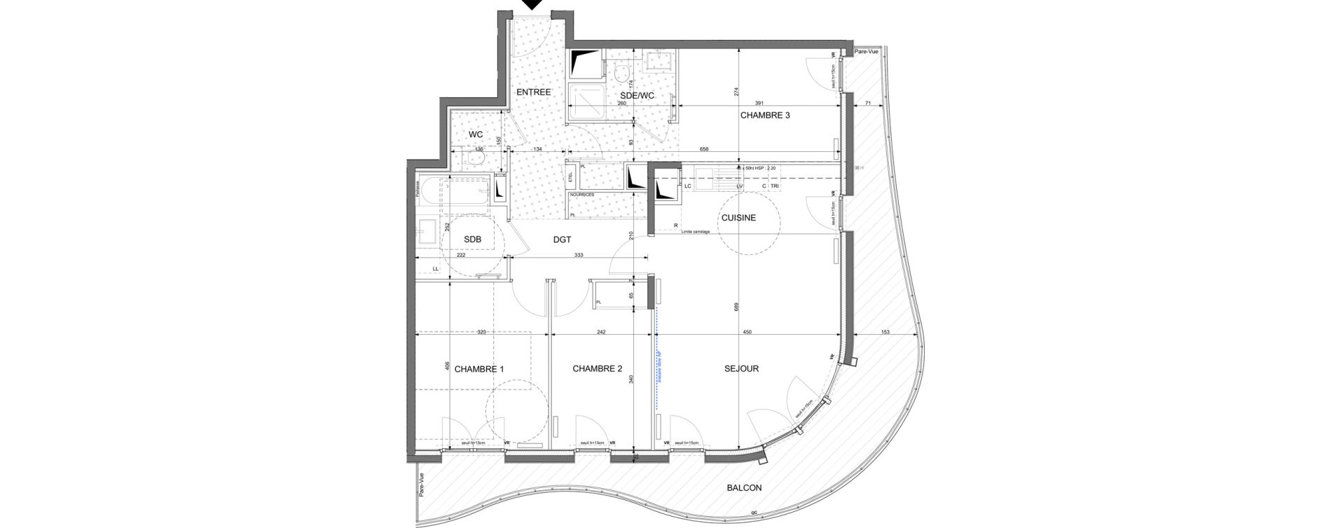 Appartement T4 de 89,18 m2 &agrave; L'Ha&yuml;-Les-Roses Paul hochart