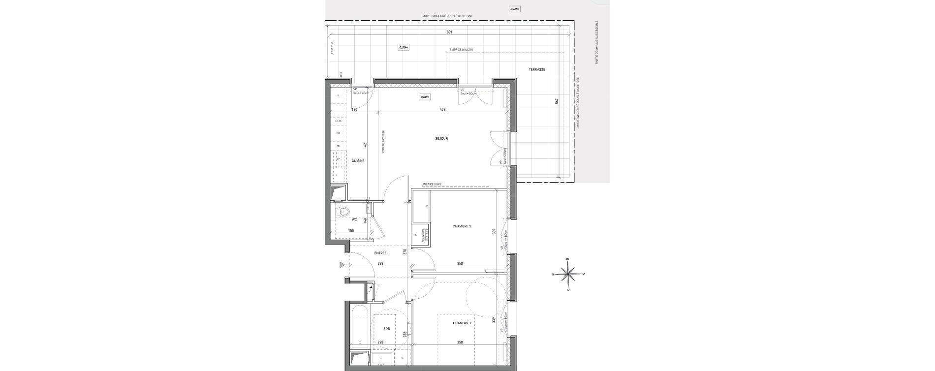 Appartement T3 de 61,66 m2 &agrave; L'Ha&yuml;-Les-Roses Centre