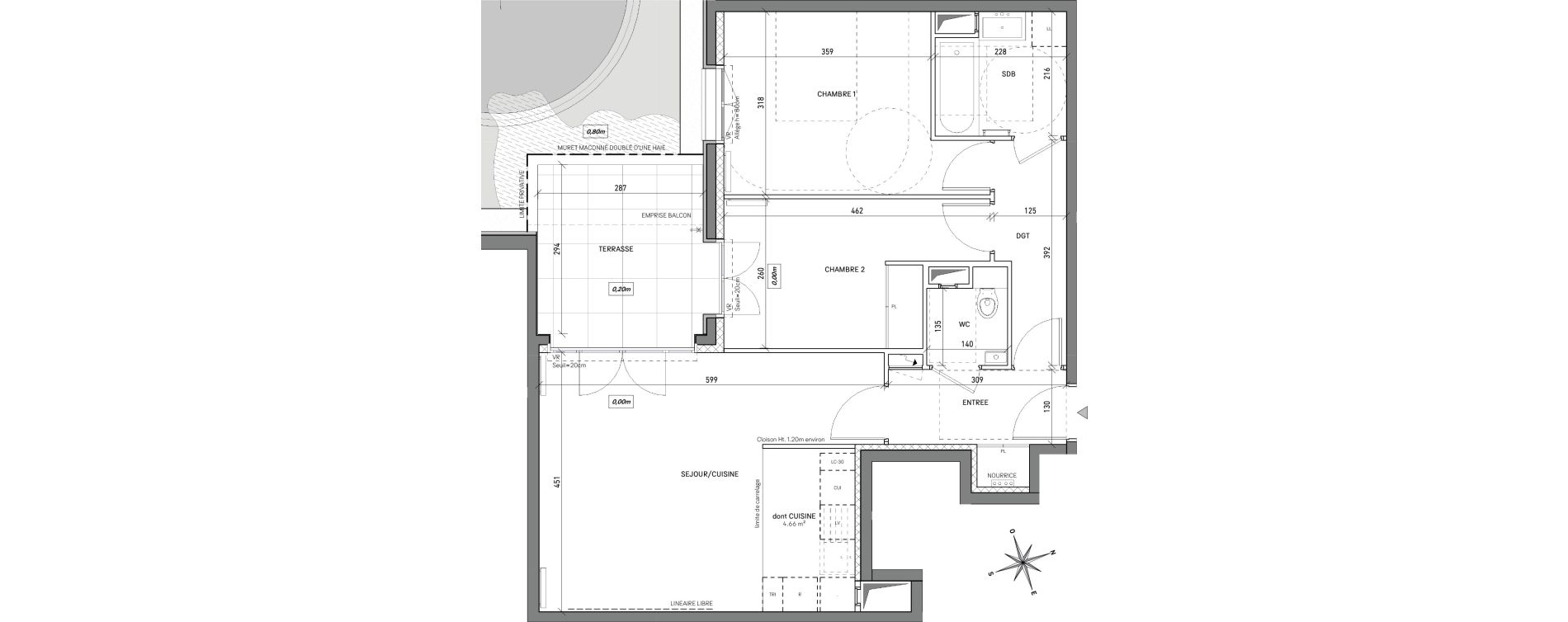 Appartement T3 de 63,73 m2 &agrave; L'Ha&yuml;-Les-Roses Centre