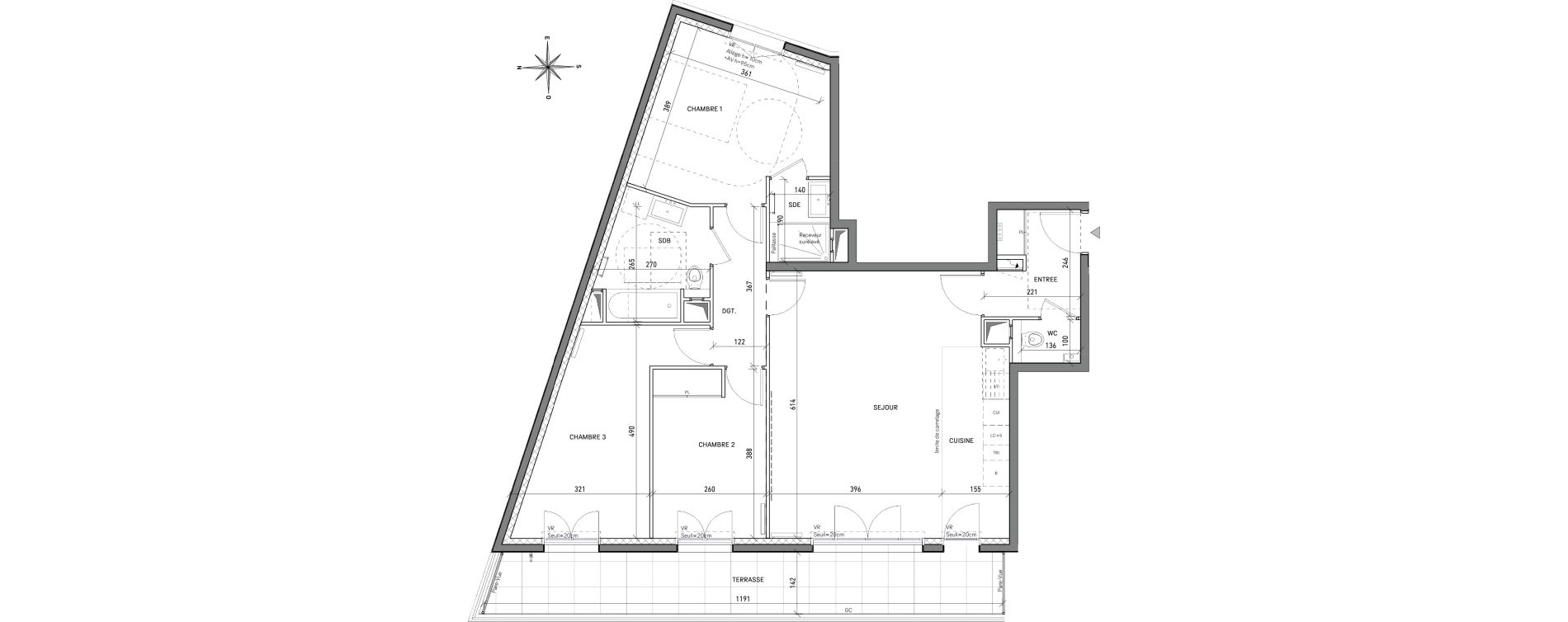 Appartement T4 de 89,59 m2 &agrave; L'Ha&yuml;-Les-Roses Centre