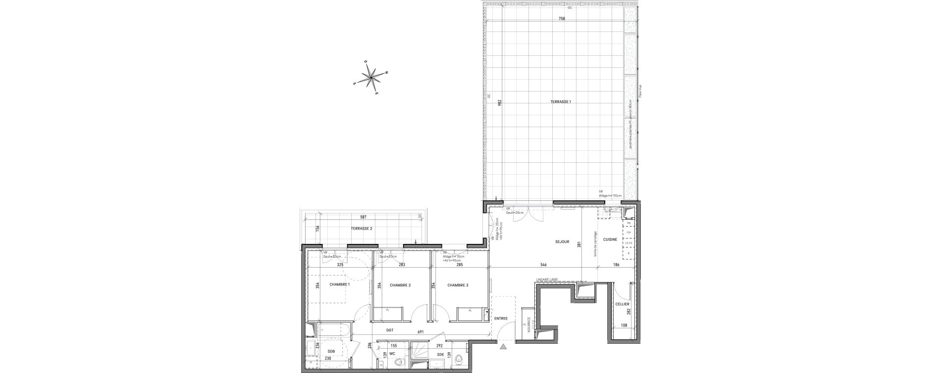 Appartement T4 de 87,19 m2 &agrave; L'Ha&yuml;-Les-Roses Centre
