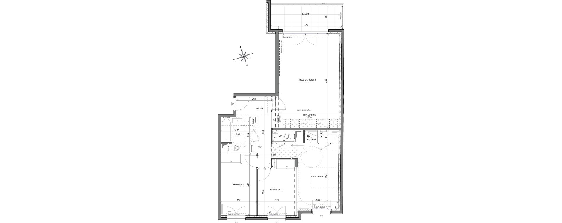 Appartement T4 de 81,10 m2 &agrave; L'Ha&yuml;-Les-Roses Centre