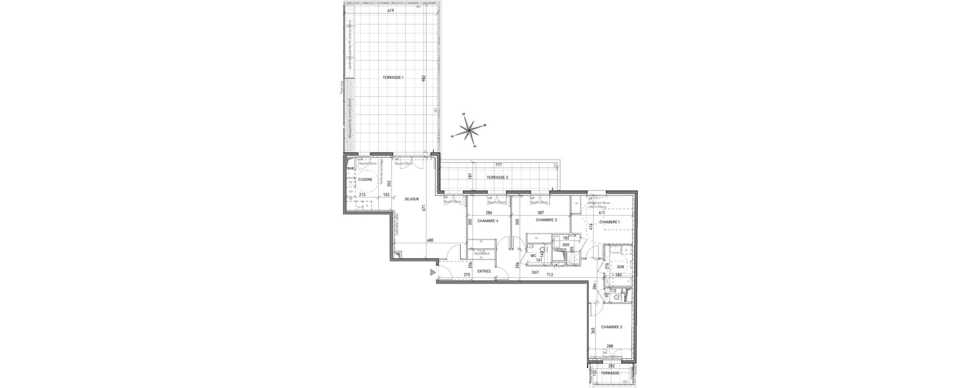 Appartement T5 de 112,78 m2 &agrave; L'Ha&yuml;-Les-Roses Centre