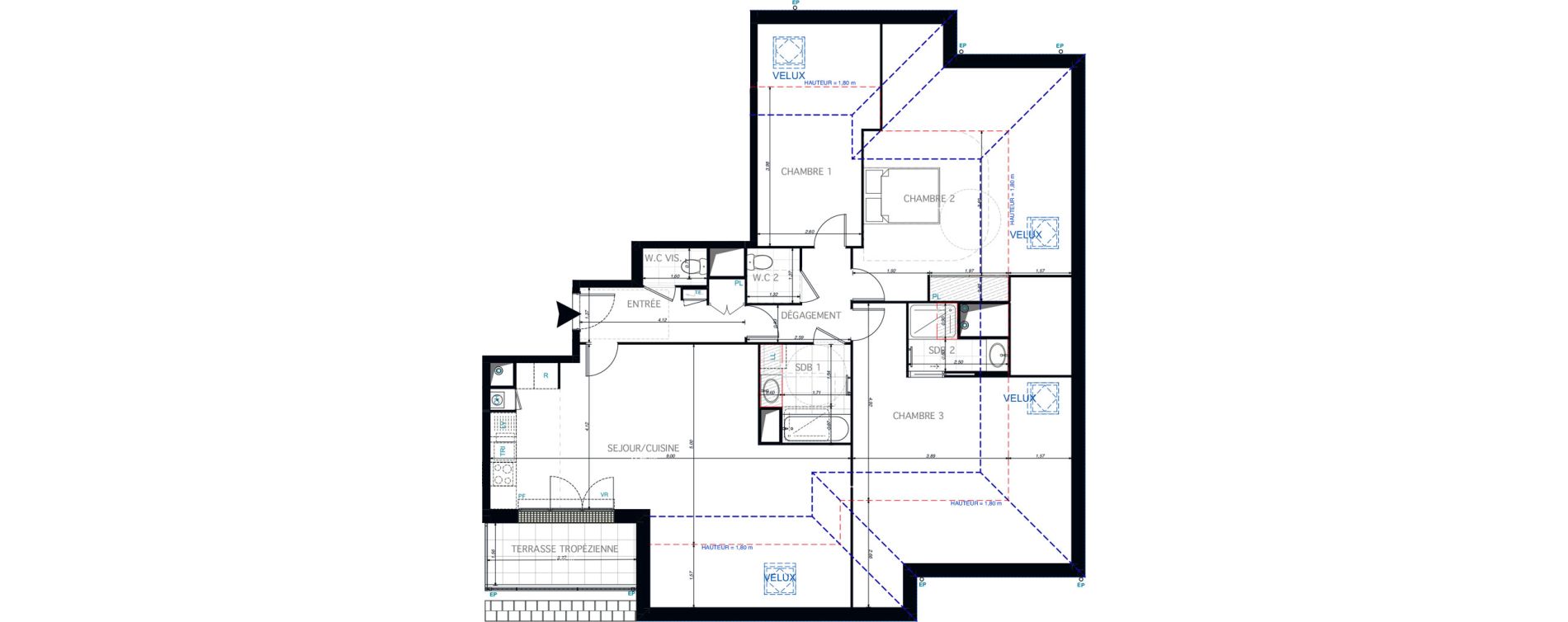 Appartement T4 de 95,99 m2 &agrave; Limeil-Br&eacute;vannes O c&oelig;ur de limeil