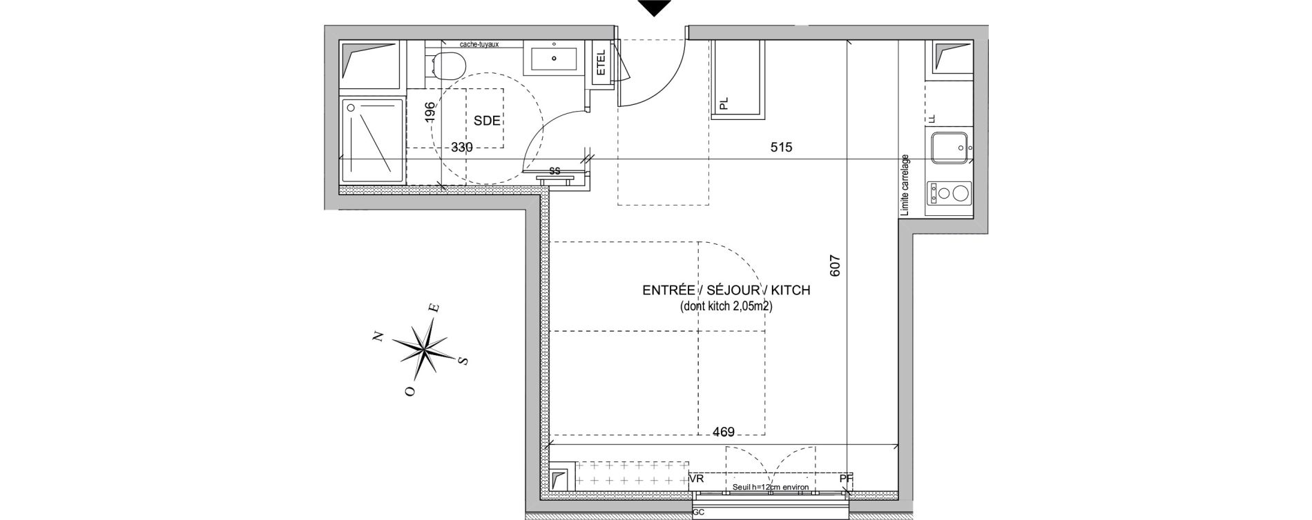 Appartement T1 de 34,50 m2 &agrave; Maisons-Alfort Centre vert de maison