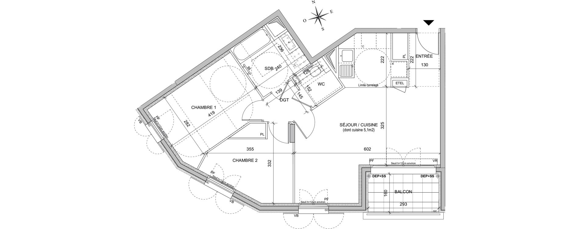 Appartement T3 de 61,65 m2 &agrave; Maisons-Alfort Centre vert de maison