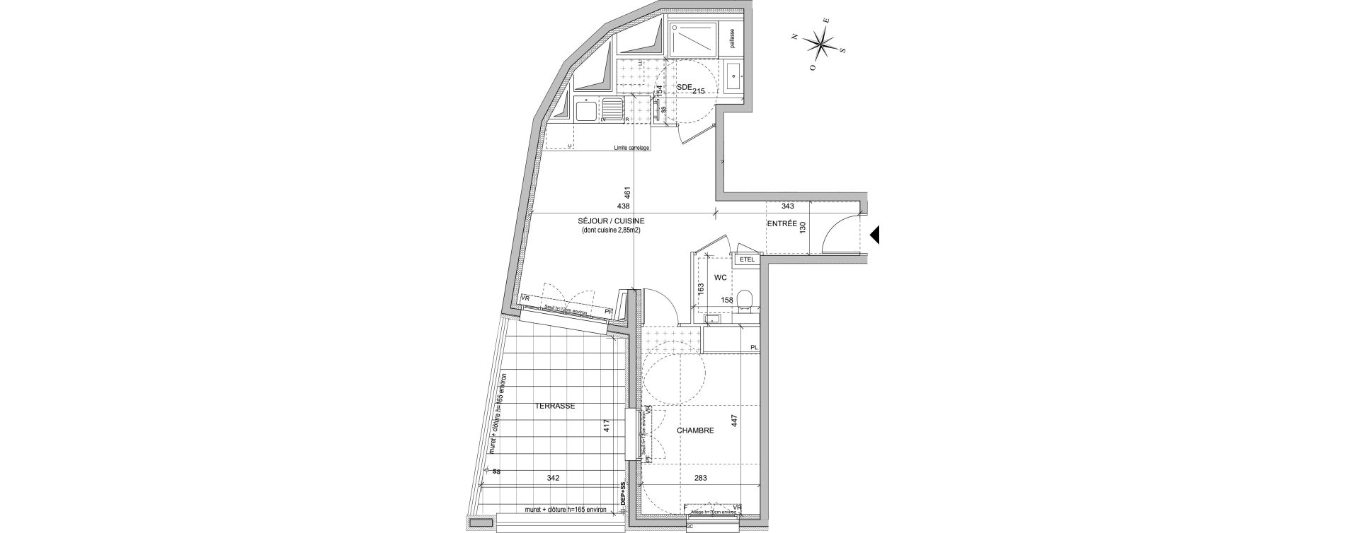 Appartement T2 de 44,40 m2 &agrave; Maisons-Alfort Centre vert de maison