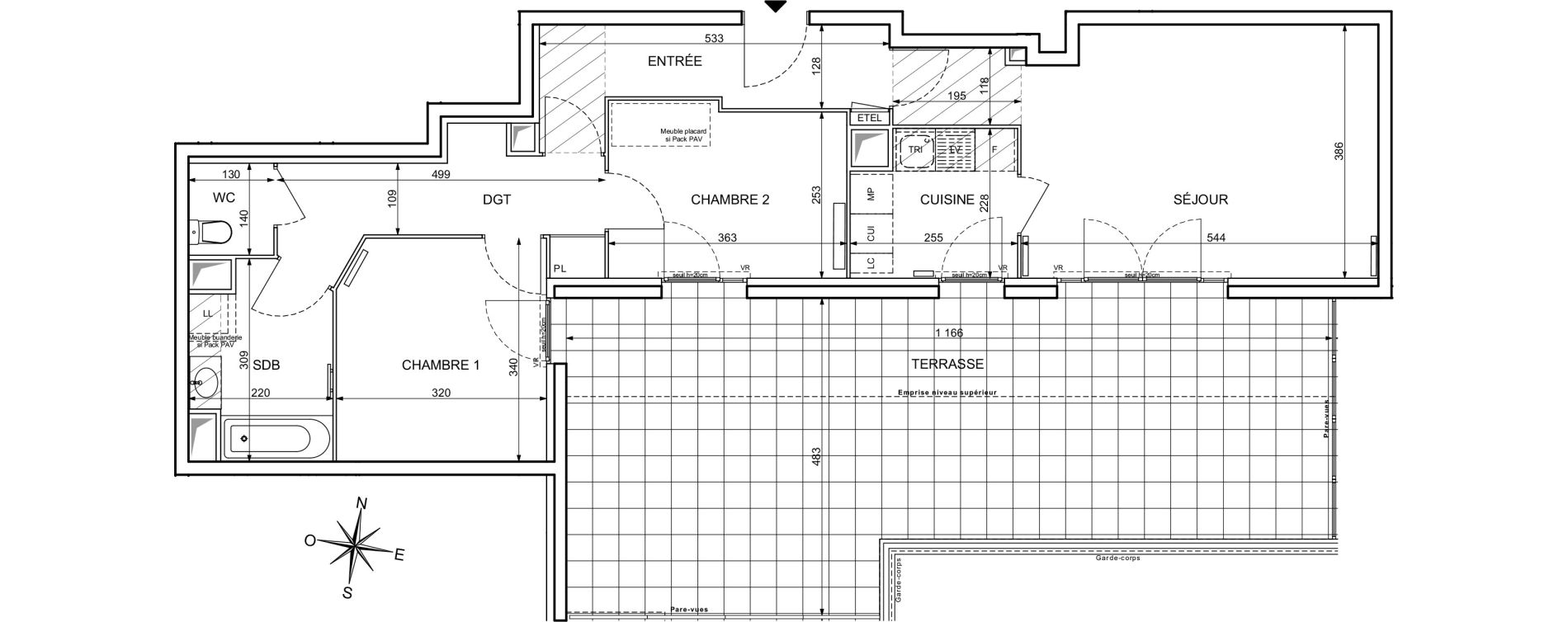Appartement T3 de 70,43 m2 &agrave; Maisons-Alfort Centre vert de maison