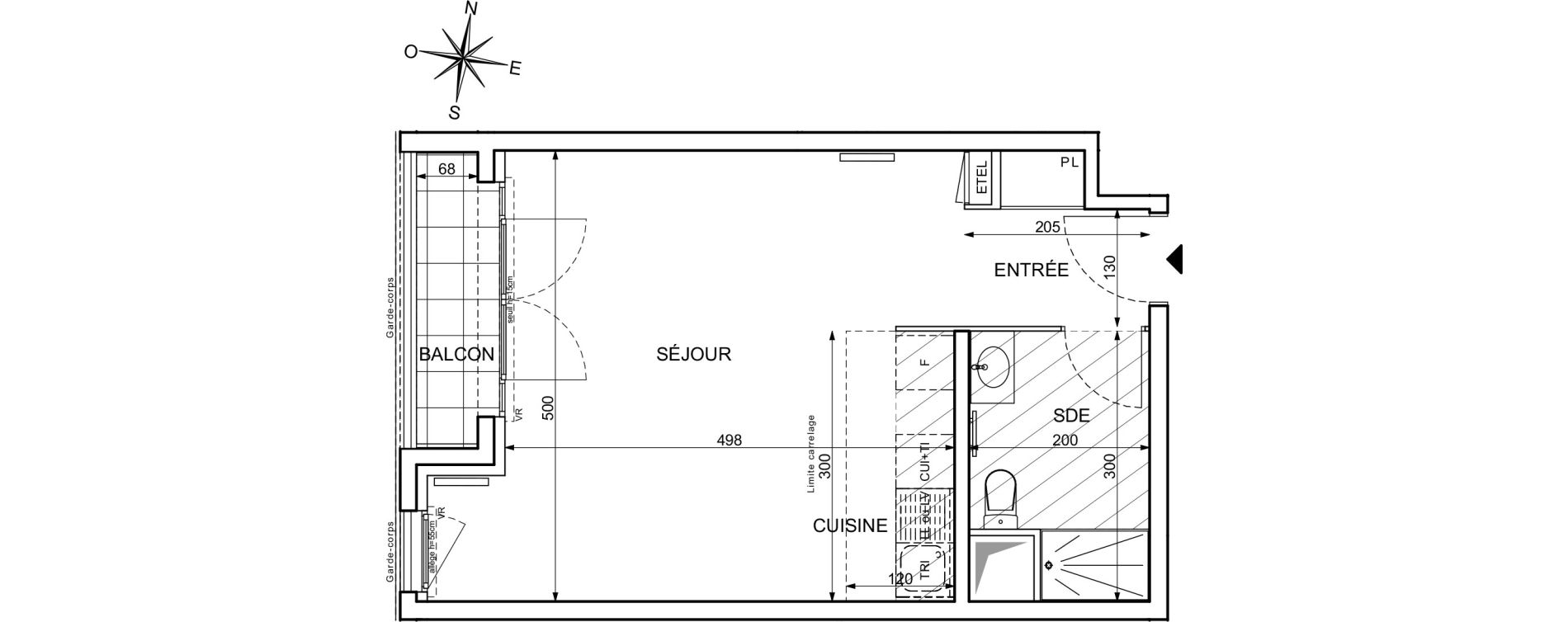 Appartement T1 de 34,92 m2 &agrave; Maisons-Alfort Centre vert de maison