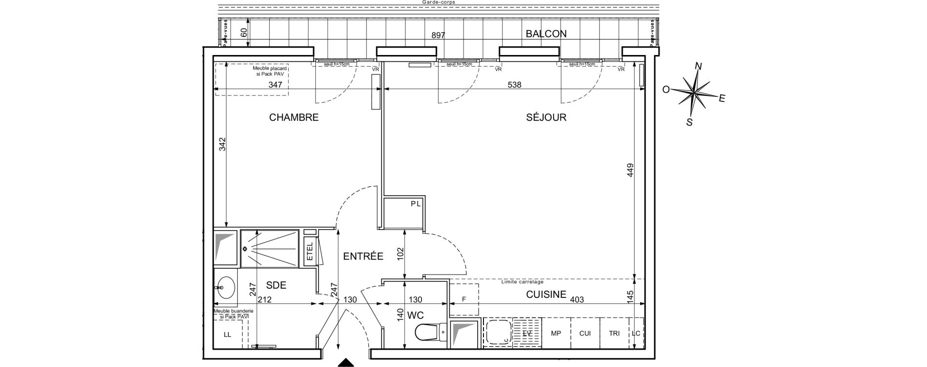 Appartement T2 de 50,92 m2 &agrave; Maisons-Alfort Centre vert de maison