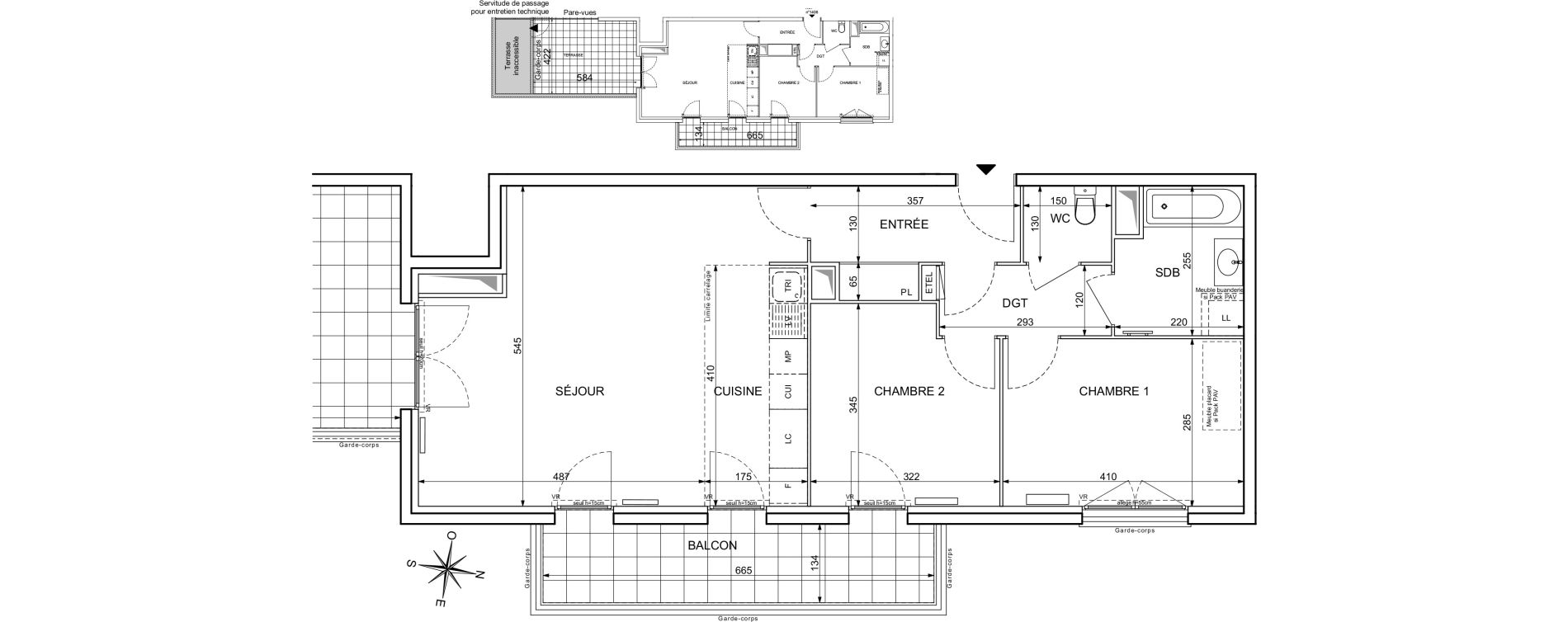 Appartement T3 de 71,50 m2 &agrave; Maisons-Alfort Centre vert de maison