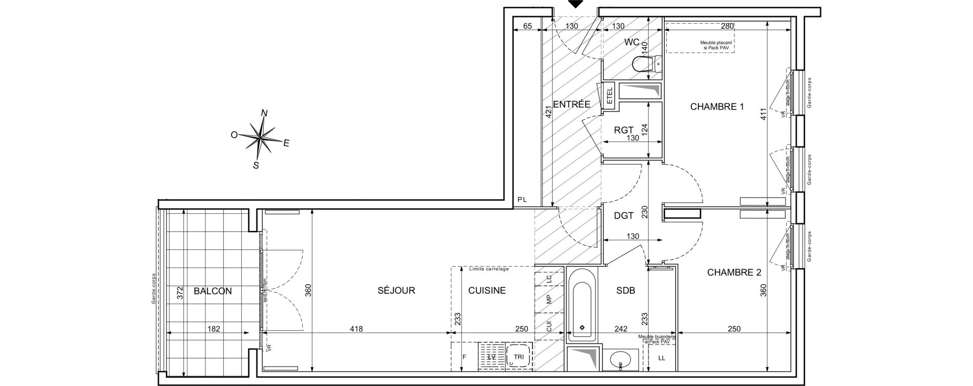 Appartement T3 de 65,44 m2 &agrave; Maisons-Alfort Centre vert de maison