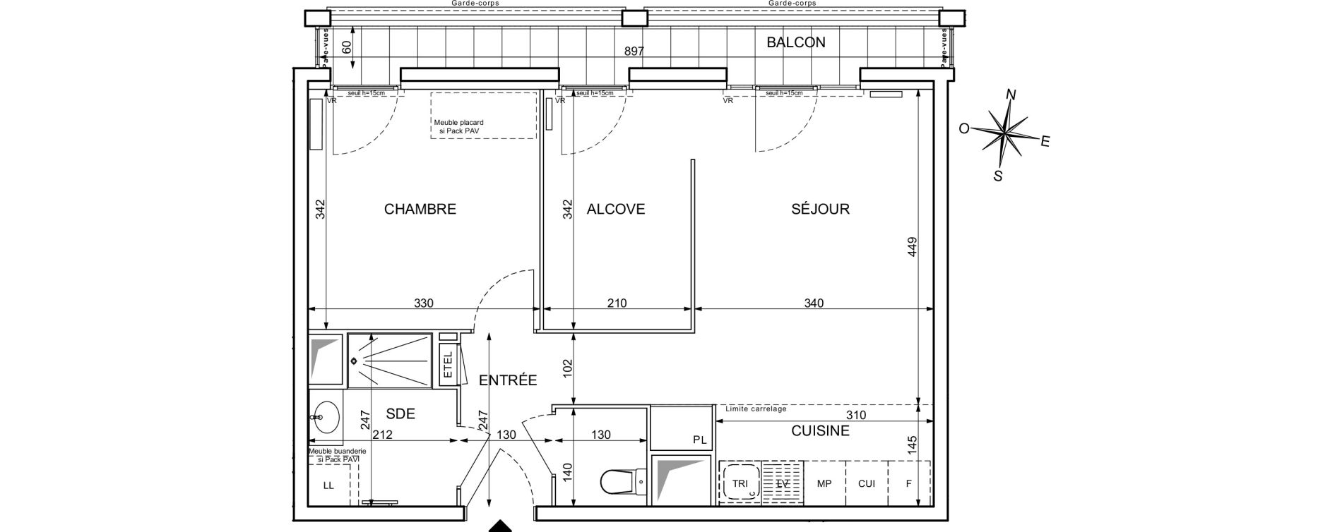 Appartement T2 de 50,46 m2 &agrave; Maisons-Alfort Centre vert de maison