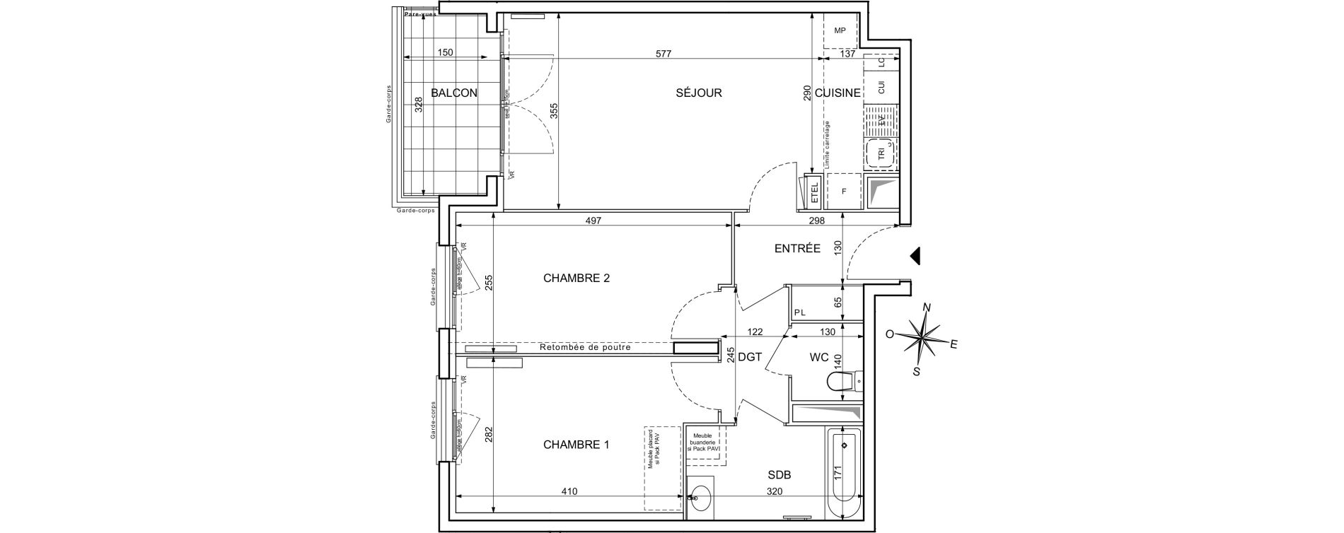 Appartement T3 de 63,76 m2 &agrave; Maisons-Alfort Centre vert de maison