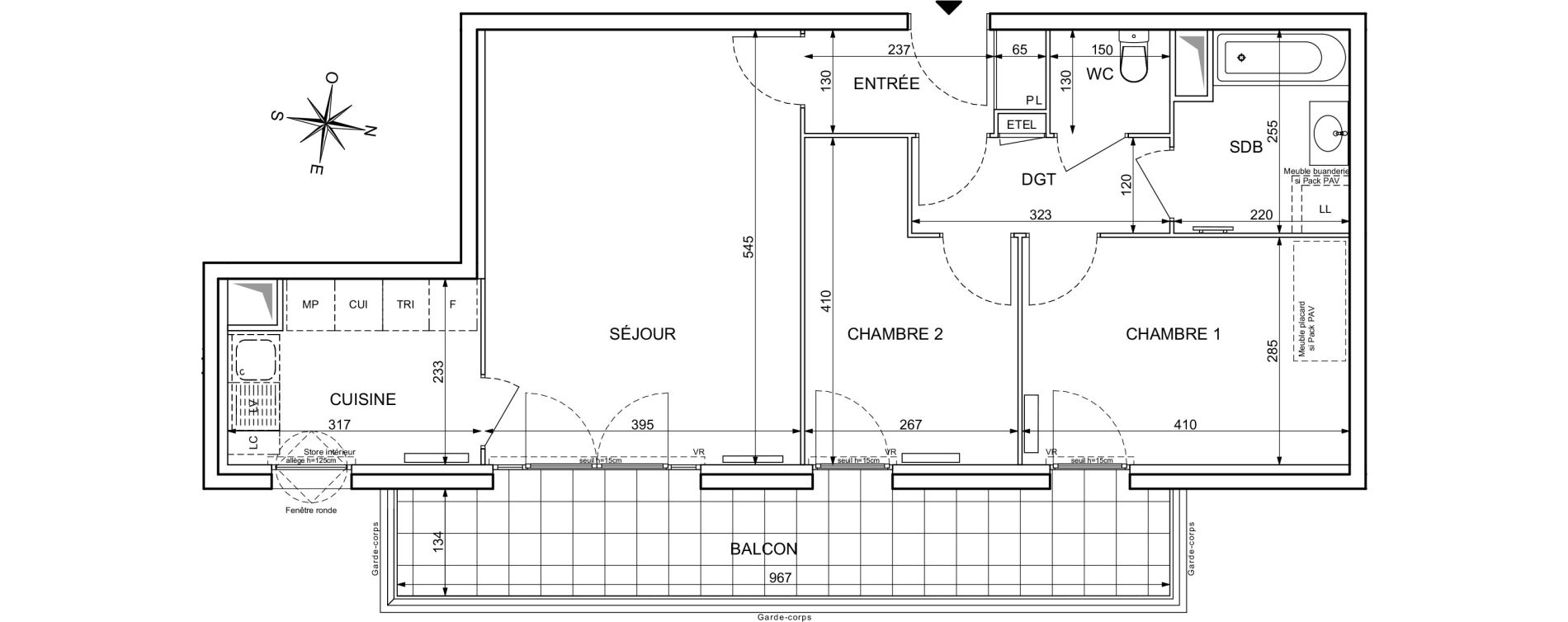 Appartement T3 de 64,11 m2 &agrave; Maisons-Alfort Centre vert de maison