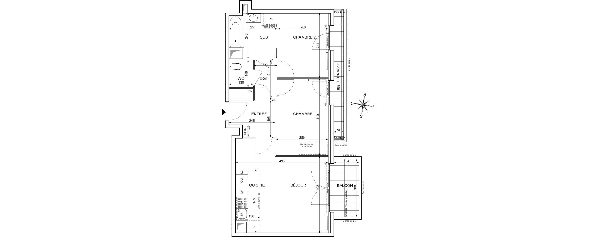 Appartement T3 de 57,53 m2 &agrave; Maisons-Alfort Centre vert de maison