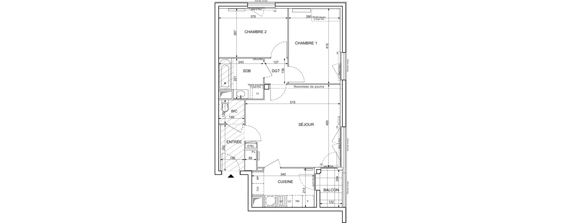 Appartement T3 de 62,12 m2 &agrave; Maisons-Alfort Centre vert de maison