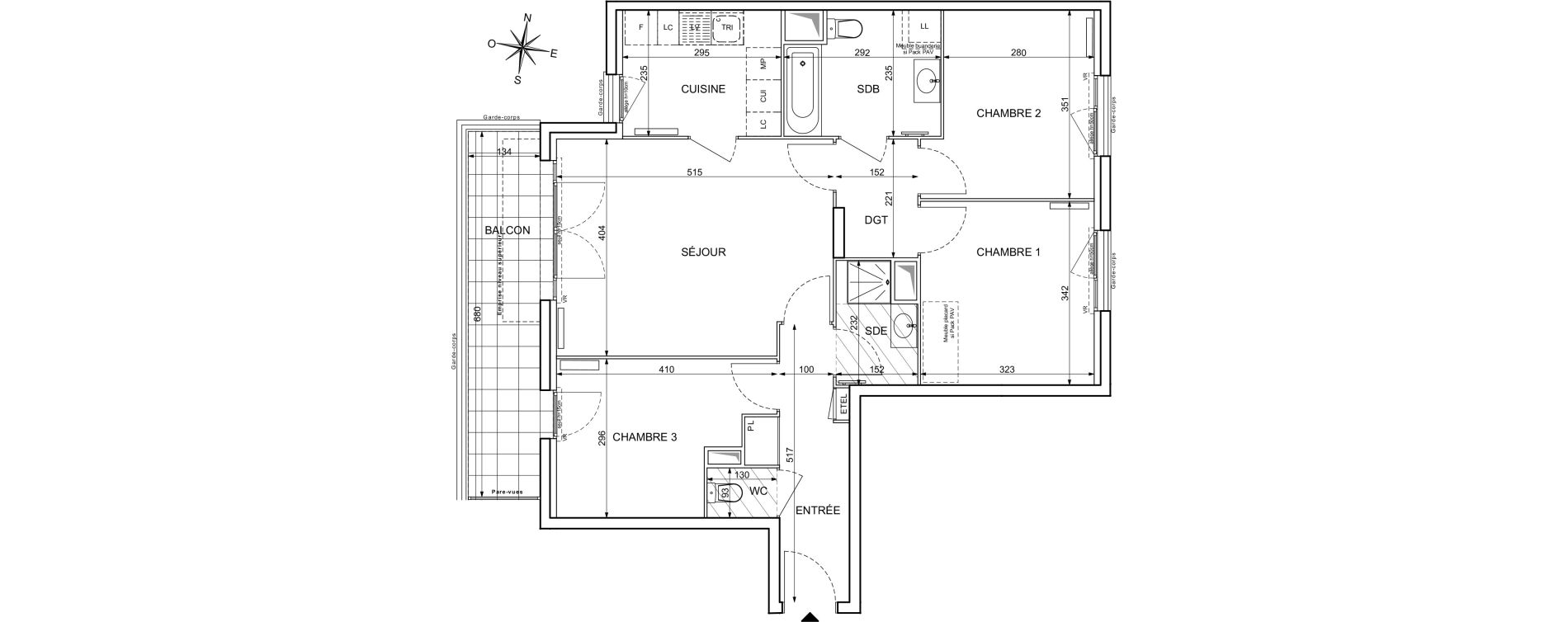 Appartement T4 de 79,04 m2 &agrave; Maisons-Alfort Centre vert de maison