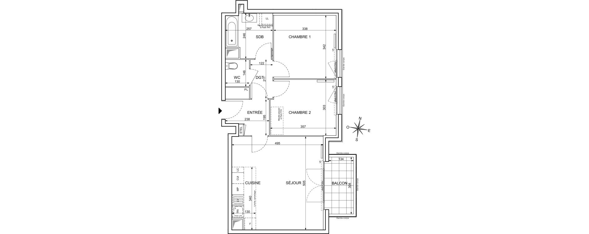 Appartement T3 de 61,72 m2 &agrave; Maisons-Alfort Centre vert de maison