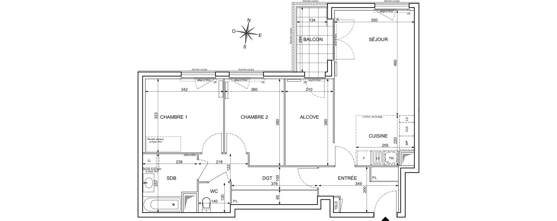 Appartement T3 de 73,72 m2 &agrave; Maisons-Alfort Centre vert de maison