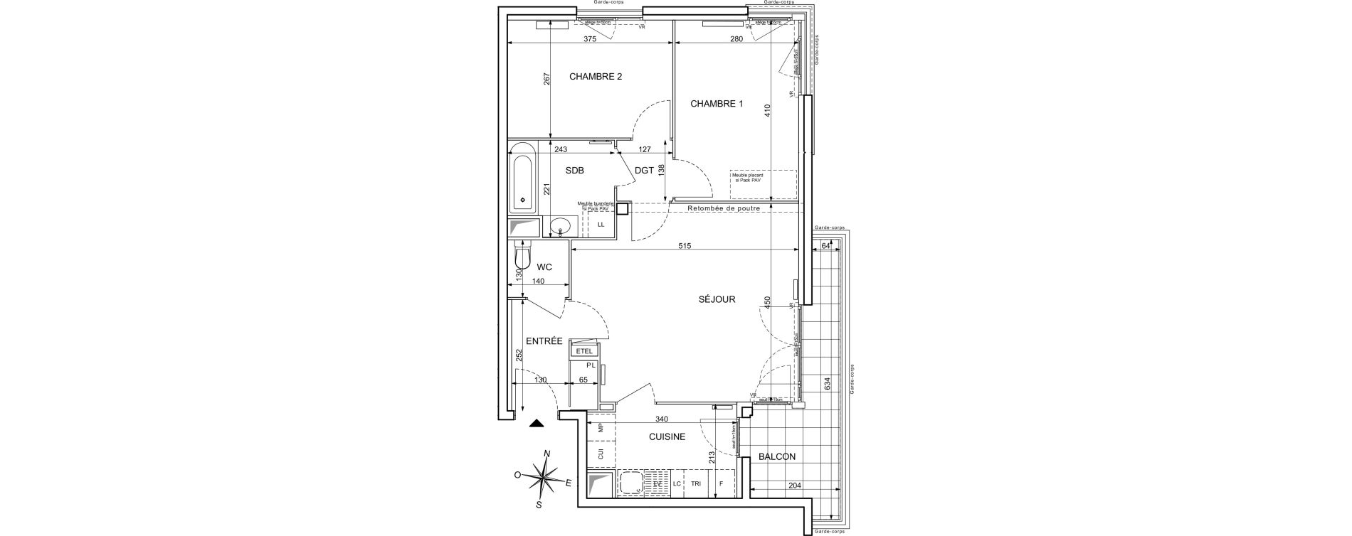 Appartement T3 de 62,12 m2 &agrave; Maisons-Alfort Centre vert de maison