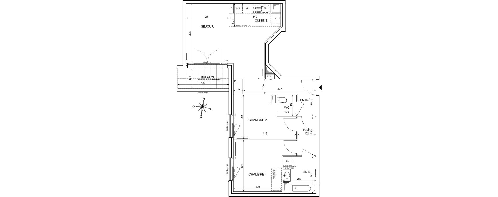 Appartement T3 de 62,90 m2 &agrave; Maisons-Alfort Centre vert de maison