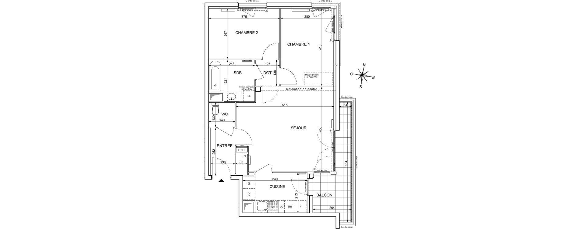 Appartement T3 de 62,12 m2 &agrave; Maisons-Alfort Centre vert de maison