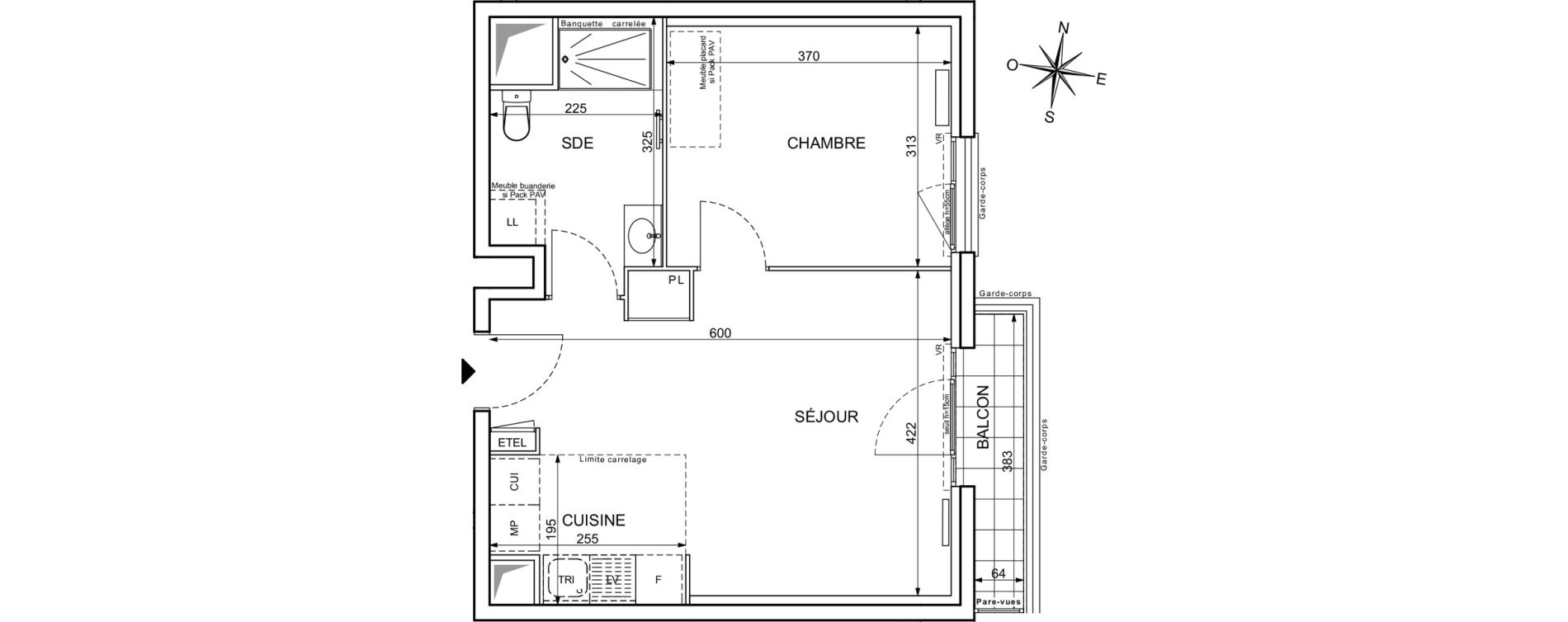 Appartement T2 de 42,46 m2 &agrave; Maisons-Alfort Centre vert de maison