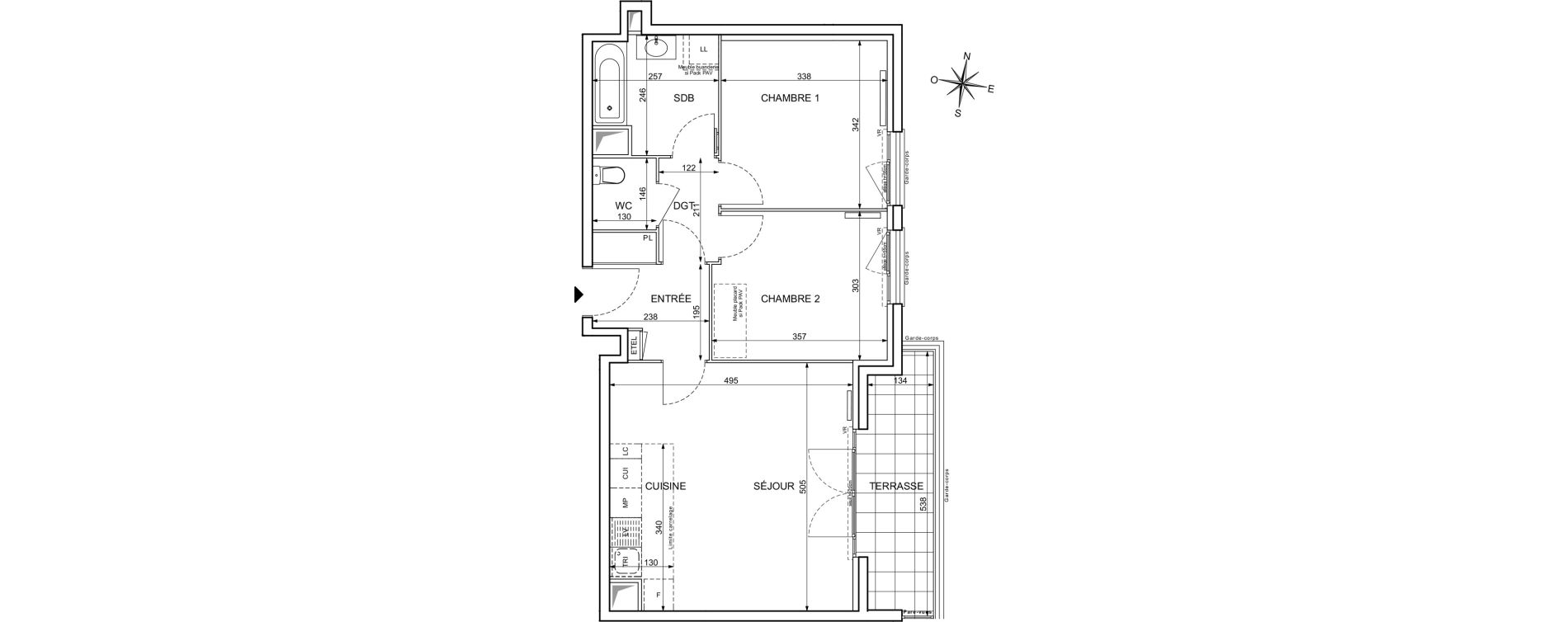 Appartement T3 de 61,72 m2 &agrave; Maisons-Alfort Centre vert de maison