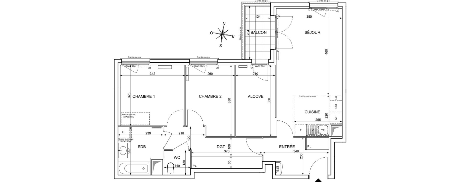 Appartement T3 de 73,72 m2 &agrave; Maisons-Alfort Centre vert de maison