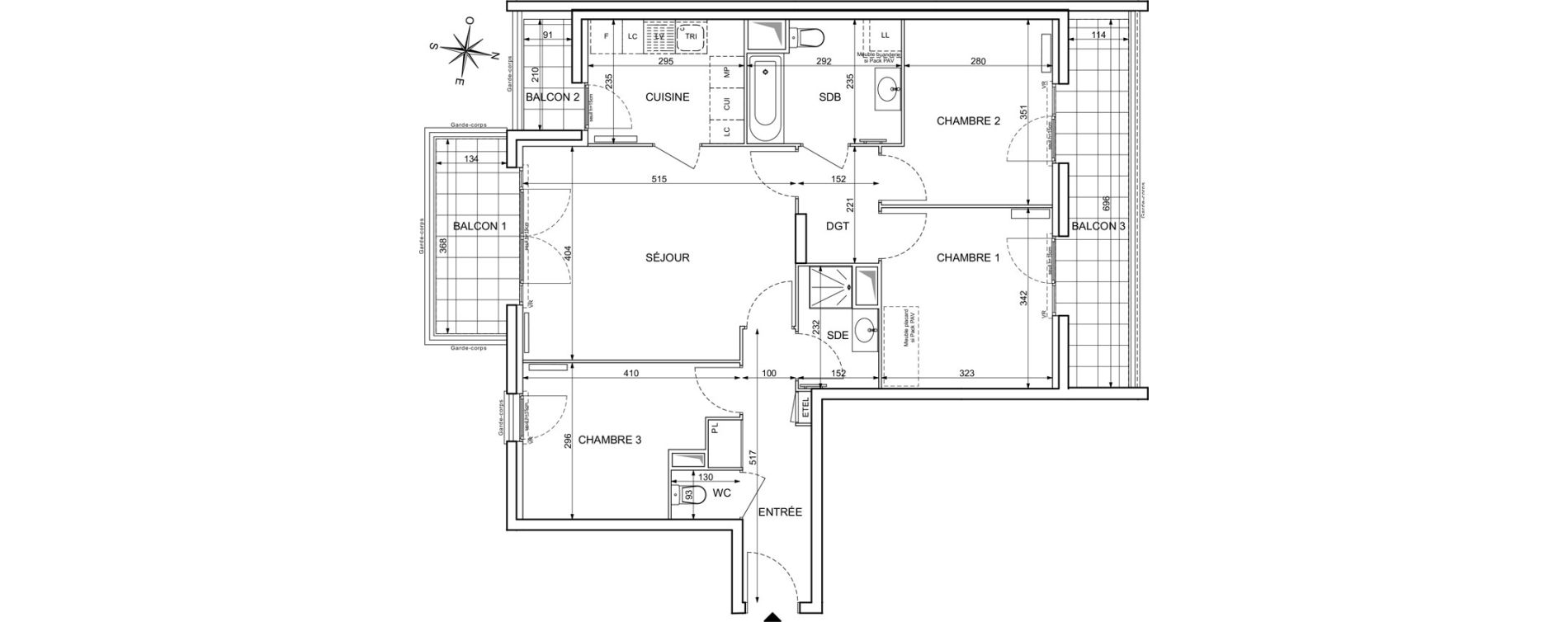 Appartement T4 de 79,04 m2 &agrave; Maisons-Alfort Centre vert de maison