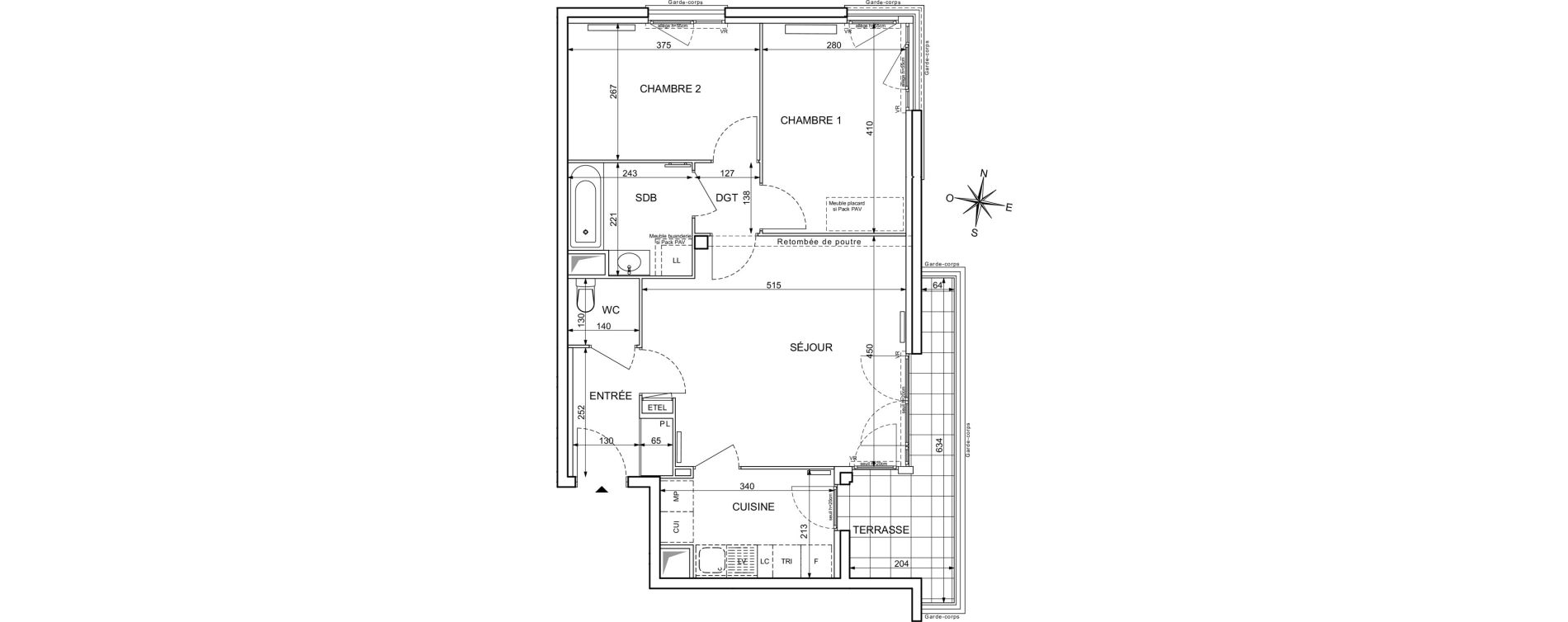 Appartement T3 de 62,12 m2 &agrave; Maisons-Alfort Centre vert de maison