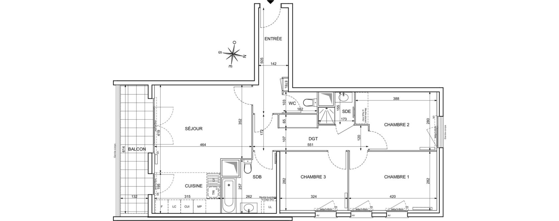 Appartement T4 de 80,98 m2 &agrave; Maisons-Alfort Centre vert de maison
