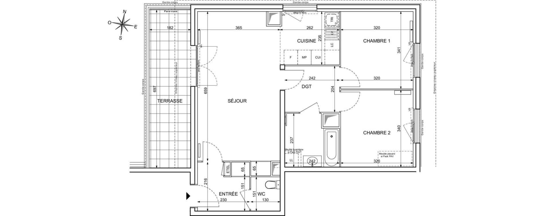 Appartement T3 de 68,98 m2 &agrave; Maisons-Alfort Centre vert de maison