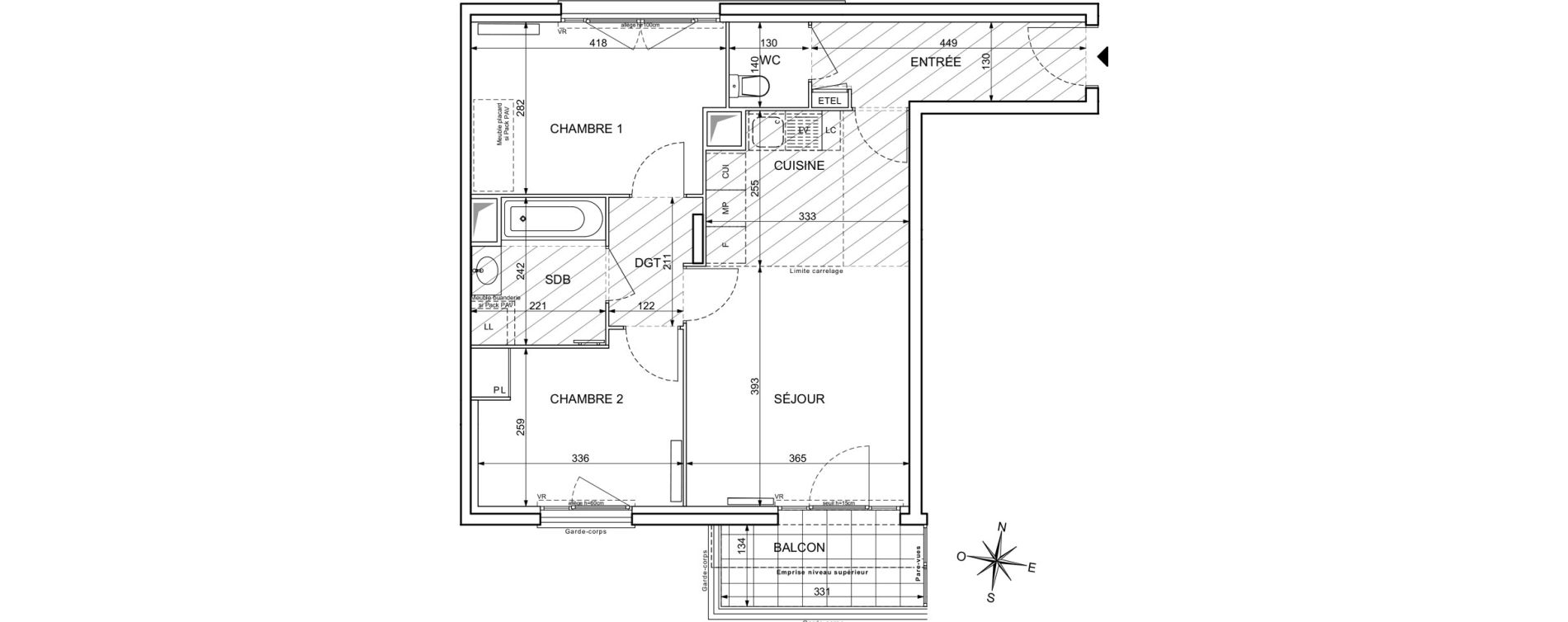 Appartement T3 de 58,17 m2 &agrave; Maisons-Alfort Centre vert de maison