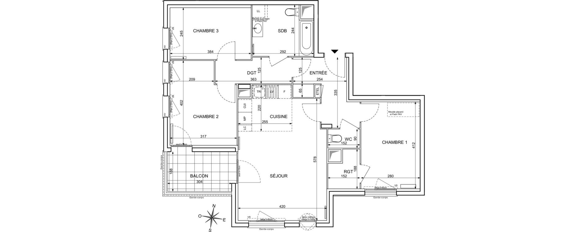 Appartement T4 de 79,19 m2 &agrave; Maisons-Alfort Centre vert de maison
